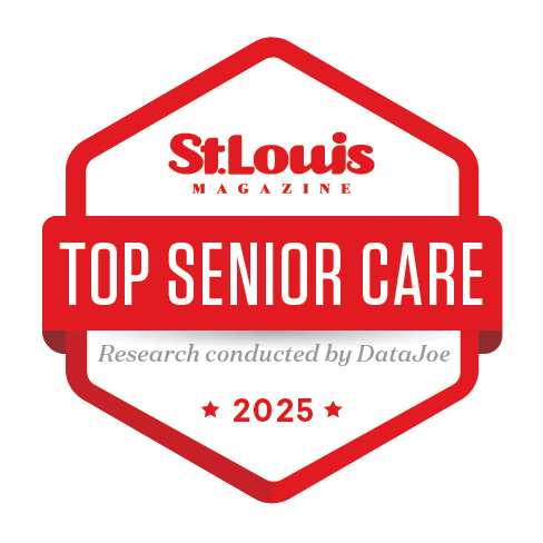 Award for Top Senior Care from St. Louis Magazine for 2025, research conducted by Data Joe.